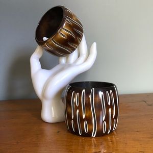 Monies Carved Ethno Stripe Bracelets